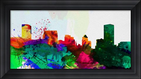 Framed Baltimore City Skyline Print
