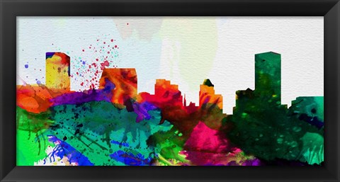 Framed Baltimore City Skyline Print