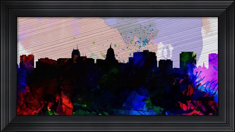 Framed Madison City Skyline Print