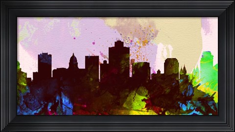 Framed Salt Lake City Skyline Print