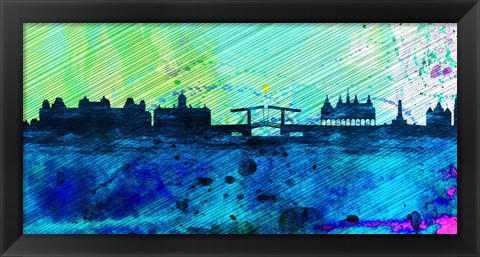 Framed Amsterdam City Skyline Print