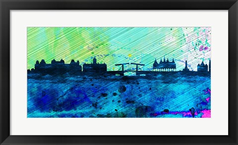 Framed Amsterdam City Skyline Print