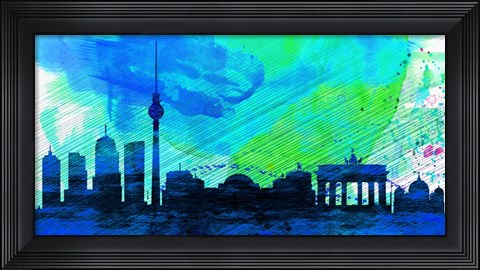 Framed Berlin City Skyline Print