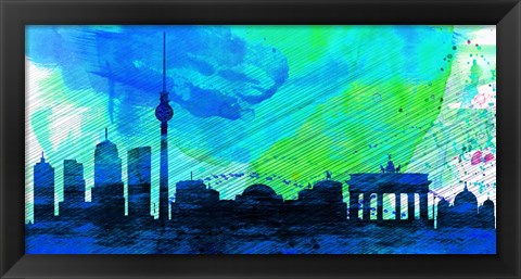 Framed Berlin City Skyline Print