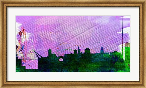Framed Dublin City Skyline Print