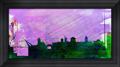 Framed Dublin City Skyline Print