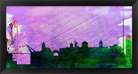 Framed Dublin City Skyline Print