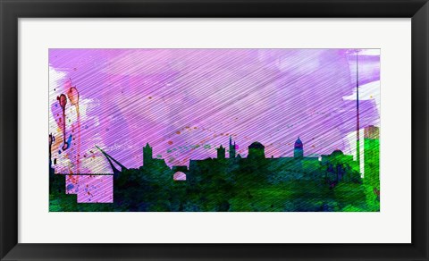 Framed Dublin City Skyline Print