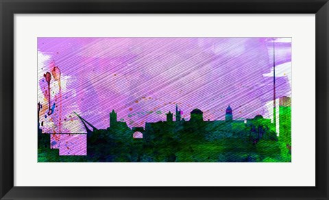 Framed Dublin City Skyline Print