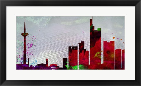 Framed Frankfurt City Skyline Print