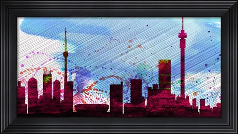 Framed Johannesburg City Skyline Print