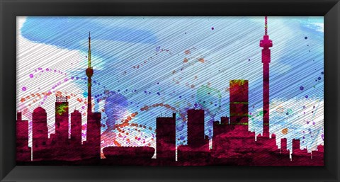 Framed Johannesburg City Skyline Print
