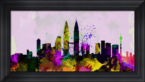 Framed Kuala Lumpur City Skyline Print