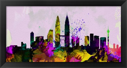 Framed Kuala Lumpur City Skyline Print
