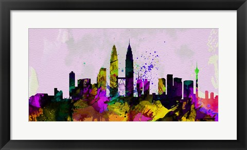 Framed Kuala Lumpur City Skyline Print