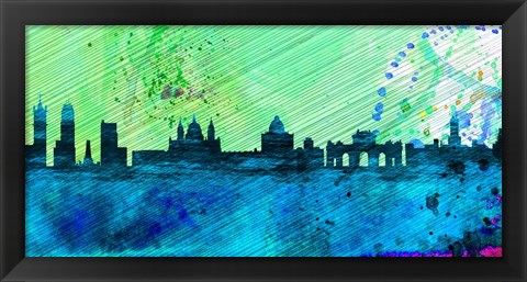 Framed Madrid City Skyline Print