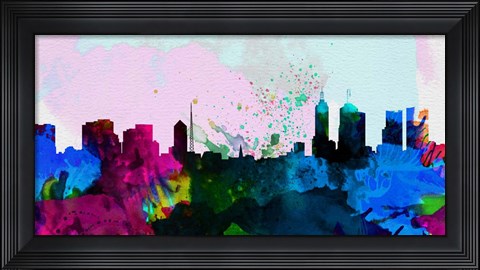 Framed Melbourne City Skyline Print