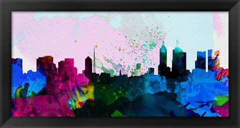 Framed Melbourne City Skyline Print