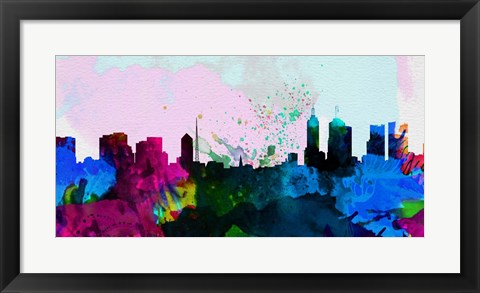 Framed Melbourne City Skyline Print