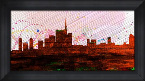 Framed Milan City Skyline Print