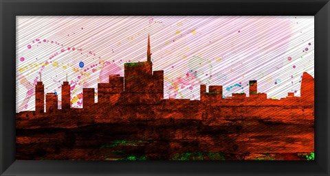 Framed Milan City Skyline Print