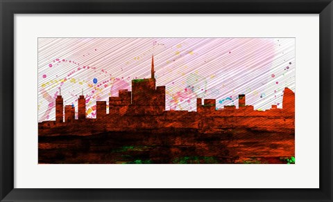 Framed Milan City Skyline Print