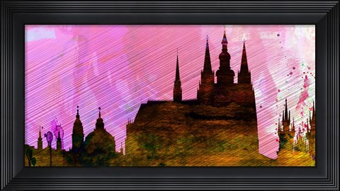 Framed Prague City Skyline Print
