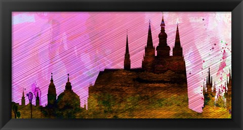 Framed Prague City Skyline Print