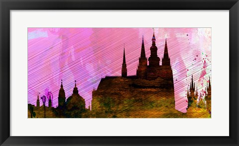 Framed Prague City Skyline Print