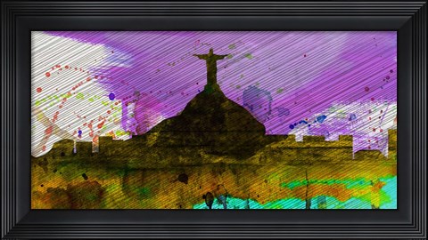 Framed Rio City Skyline Print