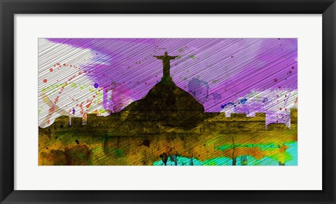 Framed Rio City Skyline Print