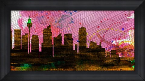 Framed Sydney City Skyline Print