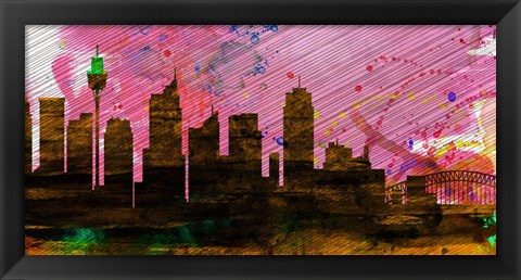 Framed Sydney City Skyline Print