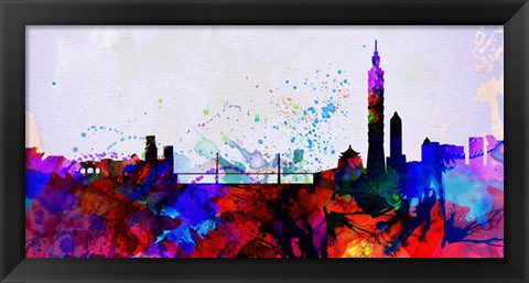 Framed Taipei City Skyline Print