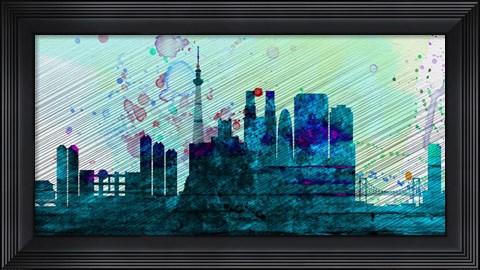 Framed Tokyo City Skyline Print