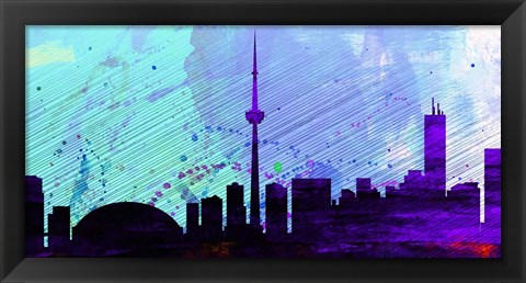 Framed Toronto City Skyline Print