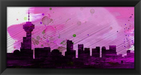 Framed Vancouver City Skyline Print