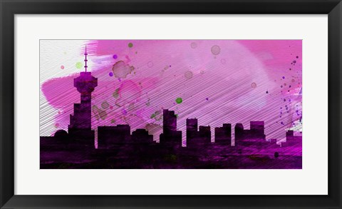 Framed Vancouver City Skyline Print