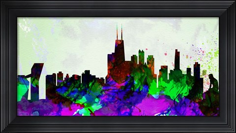 Framed Copenhagen City Skyline Print