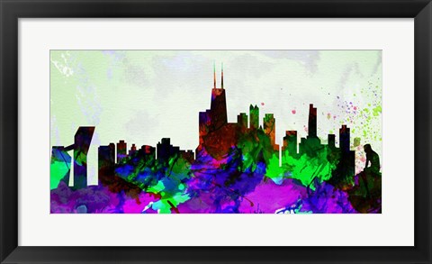 Framed Copenhagen City Skyline Print