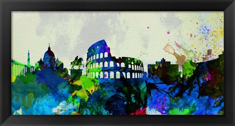 Framed Rome City Skyline Print