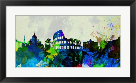 Framed Rome City Skyline Print