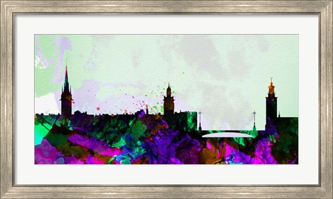 Framed Stockholm City Skyline Print