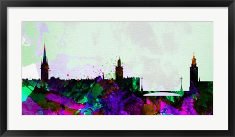 Framed Stockholm City Skyline Print
