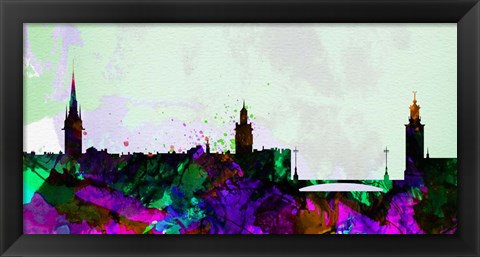 Framed Stockholm City Skyline Print