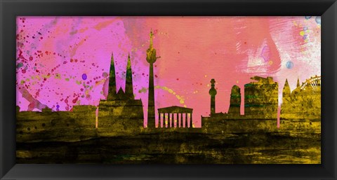 Framed Vienna City Skyline Print