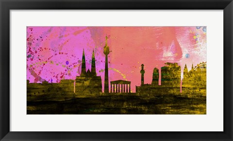 Framed Vienna City Skyline Print