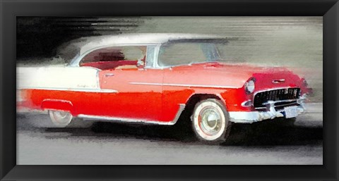 Framed 1955 Chevrolet Bel Air Coupe Print