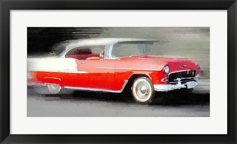 Framed 1955 Chevrolet Bel Air Coupe Print