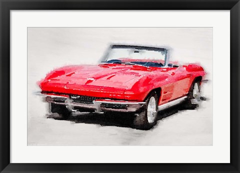 Framed 1964 Corvette Stingray Print